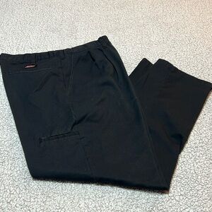 Dickies Elastic Waist Pleated Black Khaki Pants 36x30